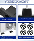 4 Pack Rubber Vibration Isolator Mounting Brackets With Honeycomb Gasket Pads For Outdoor Mini Split Condenser Units Anti Vibration Mounts