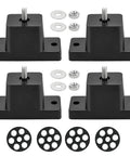 4 Pack Rubber Vibration Isolator Mounting Brackets With Honeycomb Gasket Pads For Outdoor Mini Split Condenser Units