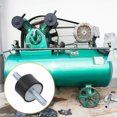 Vibration Isolator Mounts Rubber Cylindrical With Dual Threaded Studs Shock Absorbers For Pumps And Industrial Equipment