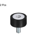 Durable rubber mounts deliver effective vibration isolation for motors, air compressors, cars and boats, with 12-pack M4 threaded posts, 15x10mm base, zinc-plated metal hardware, ideal for steady, quiet operation and longer equipment life. Close-up of a single rubber mount.