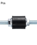 Single M5 Rubber Isolator Mount With Studs 15x15mm Vibration Dampers Zinc Plated Cylindrical Thread Mounts 4 Pack