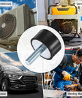 Eight Pack Rubber Mounts D30mm x H15mm Vibration Isolators With M8 x 23mm Studs for air compressors, cars, pumps, and motors