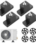 Premium Rubber Vibration Isolator Mounting Bracket Set With Four Rubber Pads for quiet, stable air conditioner mounting