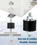 Four-piece rubber vibration isolator mounts in 40x30mm with M10x23mm studs deliver stable support and effective shock absorption
