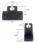 Reduce anti vibration and noise from outdoor HVAC units with a durable rubber ground stand mounting bracket, dimensions labeled.