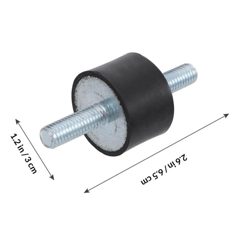 Vibration Isolator Mount Rubber Cylindrical With Dual Threaded Studs, heavy-duty shock absorber for motors, pumps, and industrial equipment.