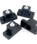 Reduce anti vibration and noise from outdoor HVAC units with a durable rubber ground stand mounting bracket for mini splits, 4-pack.