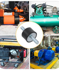 Vibration Isolator Mounts Rubber Cylindrical With Dual Threaded Studs Shock Absorbers For Pumps And Industrial Equipment