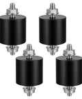 Four-pack 25x25mm M6 rubber vibration isolator mounts deliver durable shock absorption for fitness equipment.