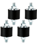 Four-piece rubber vibration isolator mounts in 40x30mm with M10x23mm studs deliver stable support and effective shock absorption