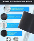 M10 Rubber Vibration Isolator Mounts Double Stud Shock Absorber showing components and features