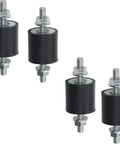 4 Pieces 20 X 15mm Rubber Mounts Vibration Isolator Mounts Shock Absorber With M6 X 19mm Studs Including 8 Nuts Heavy Duty