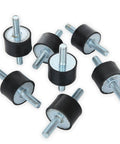 8 Pack M8 Rubber Isolator Mounts Anti Vibration Isolation Mounts With Double Stud For Air Compressors Garage Motors And Diesel Engines