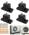 Four Pack Rubber Vibration Isolators For Air Conditioner Outdoor Mounting Brackets Reduce Noise And Vibration With Shock Proof Pads