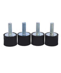Four Pcs Rubber Isolators M6 Vibration Mounts 304 Stainless Steel Anti Vibration Boat Bobbins For Radio Equipment Instruments