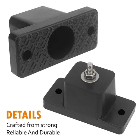 Anti Vibration Rubber Mounting Bracket For Outdoor Mini Split Air Conditioner Condensers Ground Stand And Wall Mount Bracket And Air Compressor Feet With Shock Absorption And Up To 1000 Pound Capacity, showing rectangular shape with textured surface and bolt attachment.