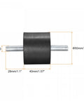 Four durable rubber vibration mounts deliver reliable isolation for equipment, featuring M10x28mm male threads and 50x40mm base.