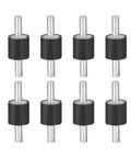 Set of eight 8x8mm rubber vibration mounts with M3x8mm studs deliver effective shock absorption, reducing vibration in electronics and machinery while improving stability, quiet operation, and component longevity.