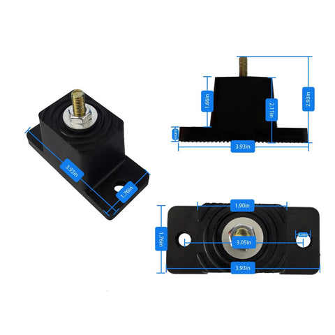 Rubber Vibration Isolation Mounts For Small Mini Split Air Conditioner Condensers And Outdoor HVAC Units dimensions