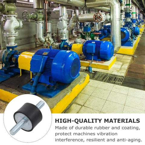 VV Type Rubber Cylindrical Vibration Isolators Mounts With Studs Anti Vibration Shock Absorber in industrial equipment setting