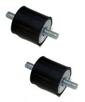 Two One Inch Rubber Vibration Mounts With M6 1.0 Fine Thread And Quarter Twenty-Eight Fine Thread For AEM Injen K And N Studs