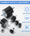 Durable M10 x 27mm rubber vibration mounts with 40x50mm cylindrical isolators and zinc plated hardware