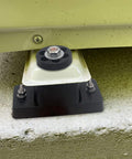 Durable rubber vibration pads isolate outdoor mini split condensers, dampen shocks, reduce noise, four pads support up to 1000 pounds.