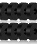 Eight Pcs Vibration Isolation Washer and Rubber Isolation Pads Set With 1.5 Inch Outer Diameter 0.6 Inch Inner Diameter 0.4 Inch Thick