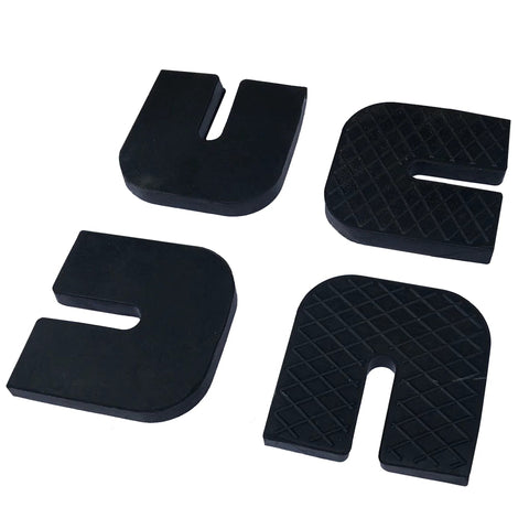Universal Rubber Isolator Pads Set of Four Heavy Duty Anti Vibration Cushions for Shock Absorption and Noise Reduction Square Two and Three Quarters Inch by Three Eighths Inch Thick Damping Pads for Appliances and Machinery
