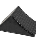 Beefy Rubber Wheel Chock For Cars Trailers RVs And Utility Vehicles With Reinforced Grip Weather And Chemical Resistant 5x6x5 Inch Tire Stopper For Secure Parking And Service Bays Buyers Products WC1467A, side view
