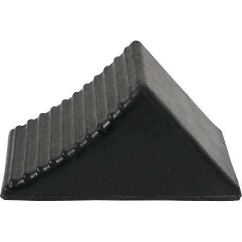 Beefy Rubber Wheel Chock For Cars Trailers RVs And Utility Vehicles With Reinforced Grip Weather And Chemical Resistant 5x6x5 Inch Tire Stopper
