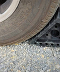 All Weather Solid Rubber Wheel Chock With Oil Resistant Traction Pad for Cars Travel Trailers RVs Trucks And ATVs Built For Maximum Grip