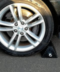 Heavy Duty Rubber Wheel Chocks With Eyebolt Black 9 Inch By 7.1 Inch By 5.5 Inch 2 Pack All Weather Anti Slip For Cars RVs Trucks Trailers And Vehicles Roblock