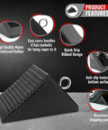 Heavy Duty Rubber Wheel Chocks With Eyebolt Handles, 4 Pack, For RVs Trailers Campers Trucks And ATVs, Tough As Nails Quick Grip Ribbed Design To Secure Front And Rear Tires, Durable Portable Parking Chocks