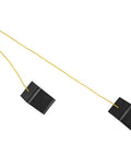 Mini Rubber Wheel Chock Set With 36 Inch Nylon Rope For ATVs, Riding Lawn Mowers, And Gas Powered Scooters, Durable 5 x 3 x 2.25 Inches