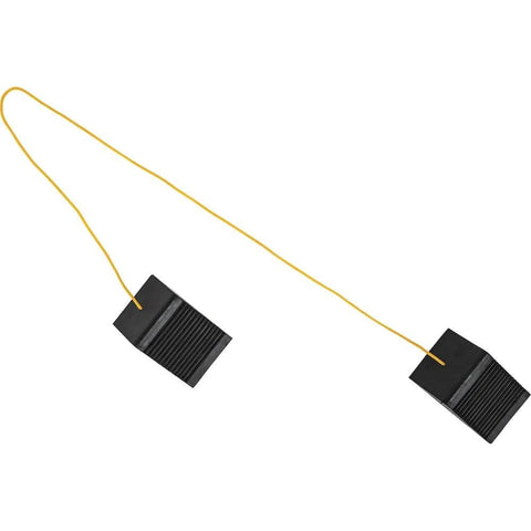 Mini Rubber Wheel Chock Set With 36 Inch Nylon Rope For ATVs, Riding Lawn Mowers, And Gas Powered Scooters, Durable 5 x 3 x 2.25 Inches