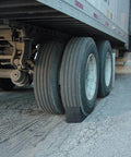 Heavy Duty Rubber Wheel Chocks 4 Pack For Trailers And RVs Ideal For Cars Travel Trailers Trucks And ATVs 6.3 X 4 X 4 Inches UV And Oil Resistant All Weather Black Chocks By CertBuy stopping truck wheels.