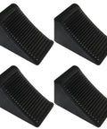 Heavy Duty Rubber Wheel Chocks 4 Pack For Trailers And RVs Ideal For Cars Travel Trailers Trucks And ATVs 6.3 X 4 X 4 Inches UV And Oil Resistant All Weather Black Chocks By CertBuy