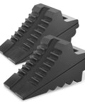 Built Tough Heavy Duty Rubber Wheel Chocks 2 Pack With Carrying Handle For RVs And Trailers 8.6 by 3.7 by 4.7 Inches