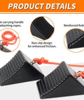 Heavy Duty Rubber Wheel Chocks With Eyebolt For Campers Travel Trailers RVs Trucks And ATVs Anti Slip And Anti Oil Design
