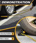 Versatile Rubber Wheel Chocks For RV Trailer Camper Truck And Car 2 Pair Or 4 Pack With Rope Reflective Strips Heavy Duty Tire Block Stopper under car tire
