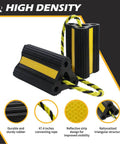 Versatile Rubber Wheel Chocks For RV Trailer Camper Truck And Car 2 Pair Or 4 Pack With Rope Reflective Strips Heavy Duty Tire Block Stopper