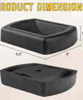 Heavy Duty Rubber Wheel Dock For Trailers With Wheel Chock And Stabilizer Fits 6 Inch Casters, dimensions shown in image.