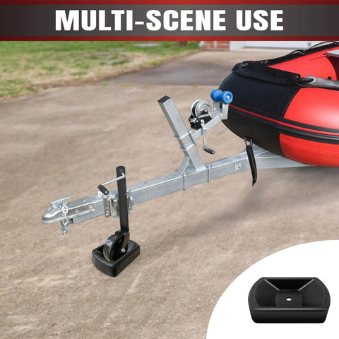 Heavy Duty Rubber Wheel Dock For Trailer Tongue Jacks 8 To 10 Inch Casters Caster Chock For RV Camper Boat Cargo Gear Easy To Store And Transport Built To Last Black 1 Pack