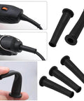 15 Pack Rubber Wire Boots And Cord Protectors for Power Tools Pro Grade Strain Relief Sleeves shown in use on tools and standalone