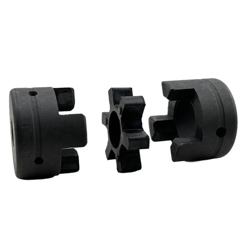 Rugged Flexible L Jaw Coupling Set For Wood Splitters Built To Last Half Inch To One Inch Bore Three Piece L075 Cast Iron HT250 Coupler Kit