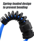 Rugged Nylon Cable Gland Waterproof IP68 Sealing With Strain Relief For Three Eighths Inch Cables, spring-loaded design shown