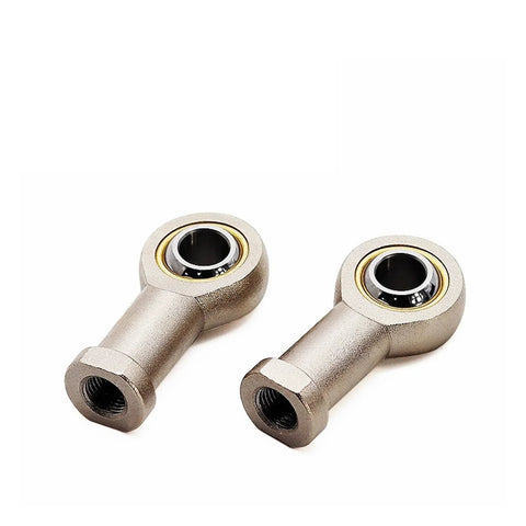 Rugged Rod End Bearing With Internal Thread For F M4 M5 M6 M8 M10 Metric Female Cylinder Fisheye Connector Ball Bearing Joint For Robotics CNC Machinery Drop In Ready M12 Thread Option shown in two pieces