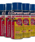 Case of 12 Rust Cop Heavy Duty Rust Inhibitor Spray, 15oz aerosol cans, stops corrosion, tough on seized bolts and hinges, protects metal parts.