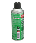 CRC 10 oz SP 350 Corrosion Inhibitor aerosol, back view showcasing label details, Long Lasting Rust Prevention Aerosol Lubricant For Indoor Use.
